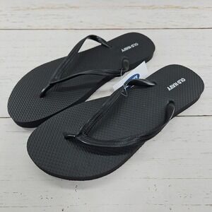 Old Navy Classic‎ Womens Size 9 Black Flip Flops Thong Sandals Summer Beach Pool